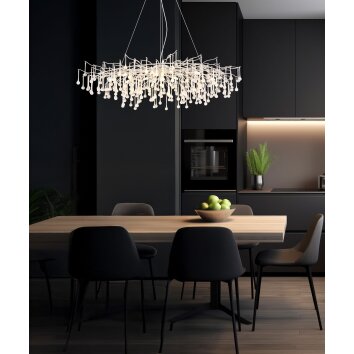 Globo Maxine 14-light dining room pendant light, modern for kitchen and hallway