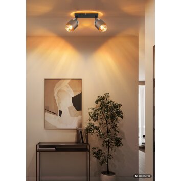 Globo Milley ceiling spotlight bar, dual ceiling spotlight, E27, modern, 2 x 40 W