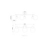Globo Eileen 3-Light Ceiling Light, modern ceiling lamp for kitchen, hallway and living room