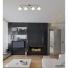 Globo Eileen 4-light modern linear ceiling lamp with sphere shades for dining room