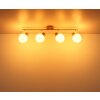 Globo Eileen 4-light modern linear ceiling lamp with sphere shades for dining room