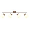 Globo Eileen 4-light modern linear ceiling lamp with sphere shades for dining room