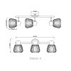 Globo Olin 3-Light Ceiling Spotlight, modern cage-style fixture with E27 sockets