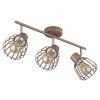 Globo Olin 3-Light Ceiling Spotlight, modern cage-style fixture with E27 sockets