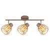 Globo Olin 3-Light Ceiling Spotlight, modern cage-style fixture with E27 sockets