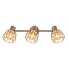 Globo Olin 3-Light Ceiling Spotlight, modern cage-style fixture with E27 sockets