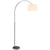 Globo Thea modern arc floor lamp, living room floor lamp with cord switch, E27, 195 cm