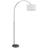 Globo Thea modern arc floor lamp, living room floor lamp with cord switch, E27, 195 cm