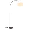 Globo Thea modern arc floor lamp, living room floor lamp with cord switch, E27, 195 cm