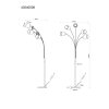 Globo Thea 5-light modern arc floor lamp with cord switch for living room