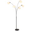 Globo Thea 5-light modern arc floor lamp with cord switch for living room