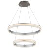 Globo Francine LED double ring pendant light, remote control, dining room, Ø 60 cm