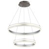Globo Francine LED double ring pendant light, remote control, dining room, Ø 60 cm