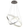 Globo Francine LED double ring pendant light, remote control, dining room, Ø 60 cm