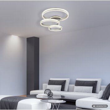Globo Francine LED ceiling light, modern ring ceiling light for living room