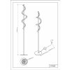 Globo Spiro modern LED sculptural spiral floor lamp, 140 cm, 3000 K, 1400 lm, 12 W
