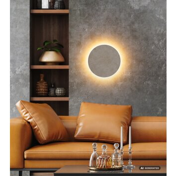 Globo Jillian LED modern decorative round wall light with halo effect 14 W 3000 K 1698 lm