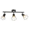 NOWA Toni modern 3-light ceiling spotlight with angular cage shades for E14 bulbs