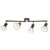 NOWA Toni 4-Light Ceiling Spotlight, modern angular spotlight bar for dining room and hallway