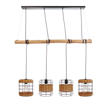 NOWA Jaro Modern 4-Light Pendant Light, Hanging Lamp for Dining Room, E27, 117 cm