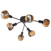 NOWA Java modern 6-light ceiling light with basket shades for dining room and hallway