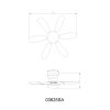 Globo Delores LED ceiling fan with light, 51 cm, 560 lm, 2700-6500 Kelvin, 5 W