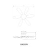 Globo Delores Modern LED Ceiling Fan with Light, Remote Control for Dining Room