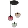 Globo Solveig modern round pendant light, 3-light pendant light for dining room