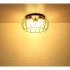 Globo Rowena industrial round cage 3-light E27 ceiling light Ø 50 cm for dining room