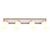 Globo Rowena modern oblong 4-light ceiling spotlight bar, E27