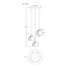 Globo Swanson 3-Light Modern Dining Table Pendant Light for Kitchen and Hallway