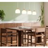 Globo Swanson 4-Light Oblong Pendant Light 113 cm for Dining Table and Kitchen, Modern