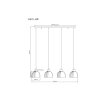 Globo Swanson 4-Light Oblong Pendant Light 113 cm for Dining Table and Kitchen, Modern