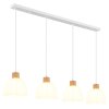 Globo Swanson 4-Light Oblong Pendant Light 113 cm for Dining Table and Kitchen, Modern