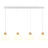 Globo Swanson 4-Light Oblong Pendant Light 113 cm for Dining Table and Kitchen, Modern