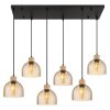 Globo Swanson längliche 6-flammige Esstisch-Hängeleuchte mit E27, 105 cm, 40 Watt