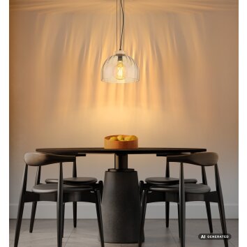 Globo Swanson Modern Dining Table Pendant Light with Glass Shade E27 Ø 30 cm
