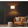 Globo Truett arched floor lamp for dining room and hallway, modern reading lamp, E27