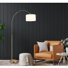 Globo Truett arched floor lamp for dining room and hallway, modern reading lamp, E27