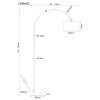 Globo Truett arched floor lamp for dining room and hallway, modern reading lamp, E27