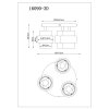 Globo Daren modern 3-light round ceiling light for dining room, kitchen Ø 37.5 cm