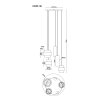 Globo Daren Modern Dining Room Pendant Light, 3-Light Hanging Light for Kitchen