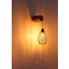 Globo Berti industrial wall light with cage, log-style mount, E27, 40 W, cord switch