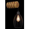 Globo Berti industrial wall light with cage, log-style mount, E27, 40 W, cord switch