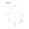 Globo Berti Industrial 3-Light Dining Table Pendant Light, 115 cm