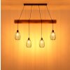 Globo Berti 4-Light Industrial Beam Pendant Light / Hanging Light for Dining Table, 125 cm