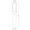 Globo Gracey modern outdoor bollard light garden path light E27 60W 60 cm