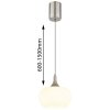 Globo Lui LED dining table pendant light, adjustable modern hanging lamp for kitchen