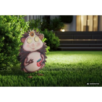 Globo FLAUGI Hedgehog Solar Garden Light LED Decorative Outdoor Path Light