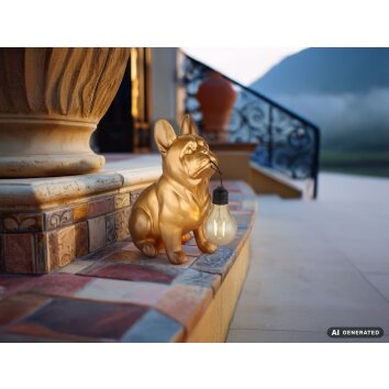 Globo DOGLI LED Solarleuchte Hund, Hunde Lampe für Garten und Weg, 3000 Kelvin, 6 Watt